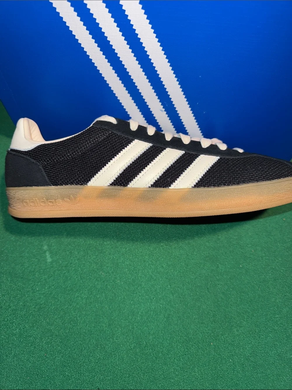 adidas Black & White Low-Top Sneakers with Gum Sole
